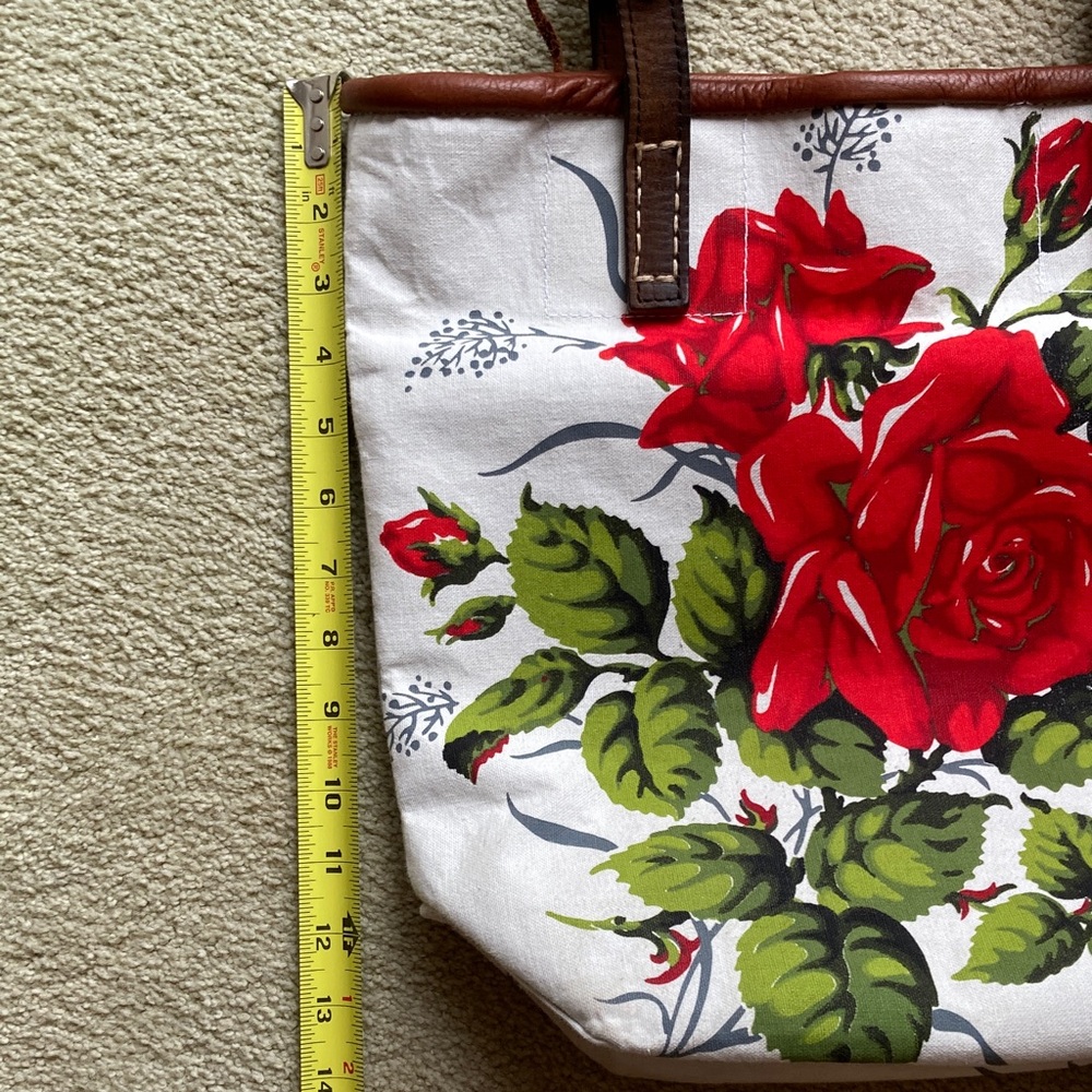 LAST CALL!! TOTEM SALVAGED Rose Hobo Bag with Studded Leather Handles - EUC - Picture 11 of 11